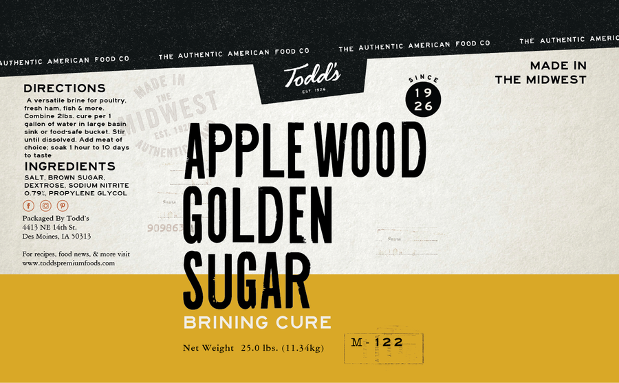 Applewood Golden Sugar Cure 25lb Case