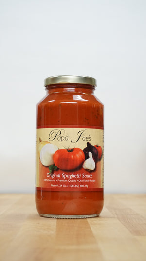 Great Tasting Papa Joe's Original Spaghetti Sauce Case of 12 x 24oz Jars